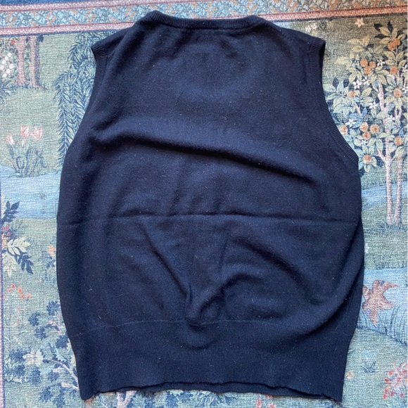 George Me by Mark Eisen - black wool/cashmere/angora/rayon vest w embellishments - Picture 4 of 4